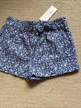 2T Janie and Jack Navy Floral Tie-Waist Floral Shorts NWT